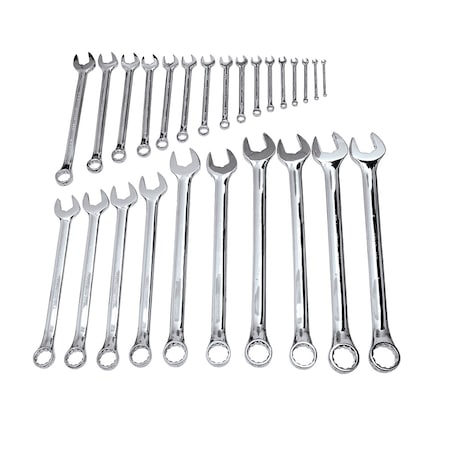 Urrea Full polished 12-pt combination wrench set 26 pc 120080